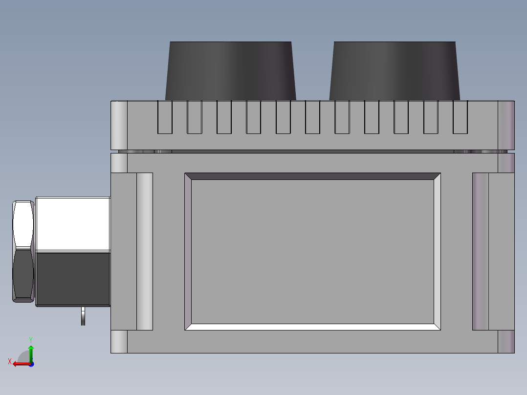 防爆按钮盒（两位）后视图
