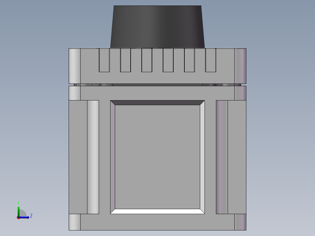 防爆按钮盒（两位）左视图