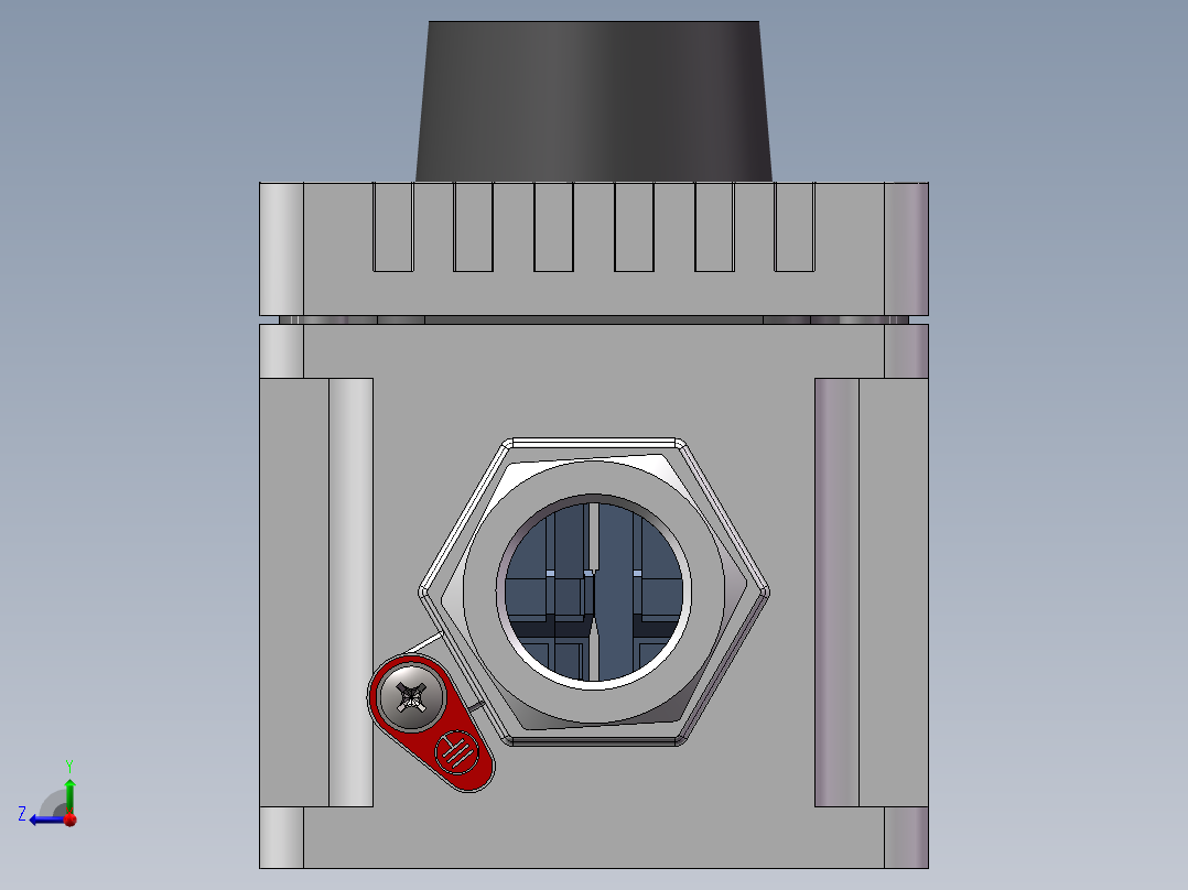 防爆按钮盒（两位）右视图
