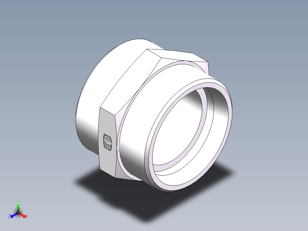 直通接头-G、1C-52正等轴测图