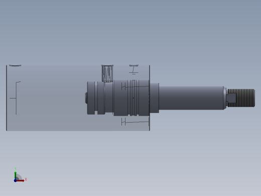 螺纹型液压缸 35x25x75.5 mm .snapshot.1前视缩略图