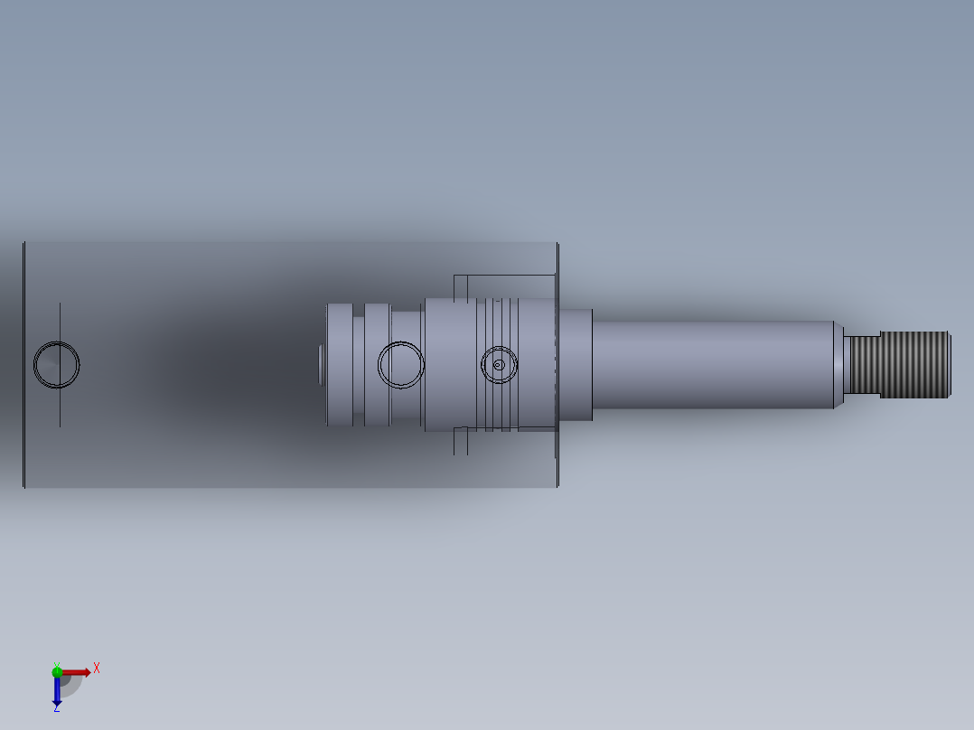 螺纹型液压缸 35x25x75.5 mm .snapshot.1俯视图