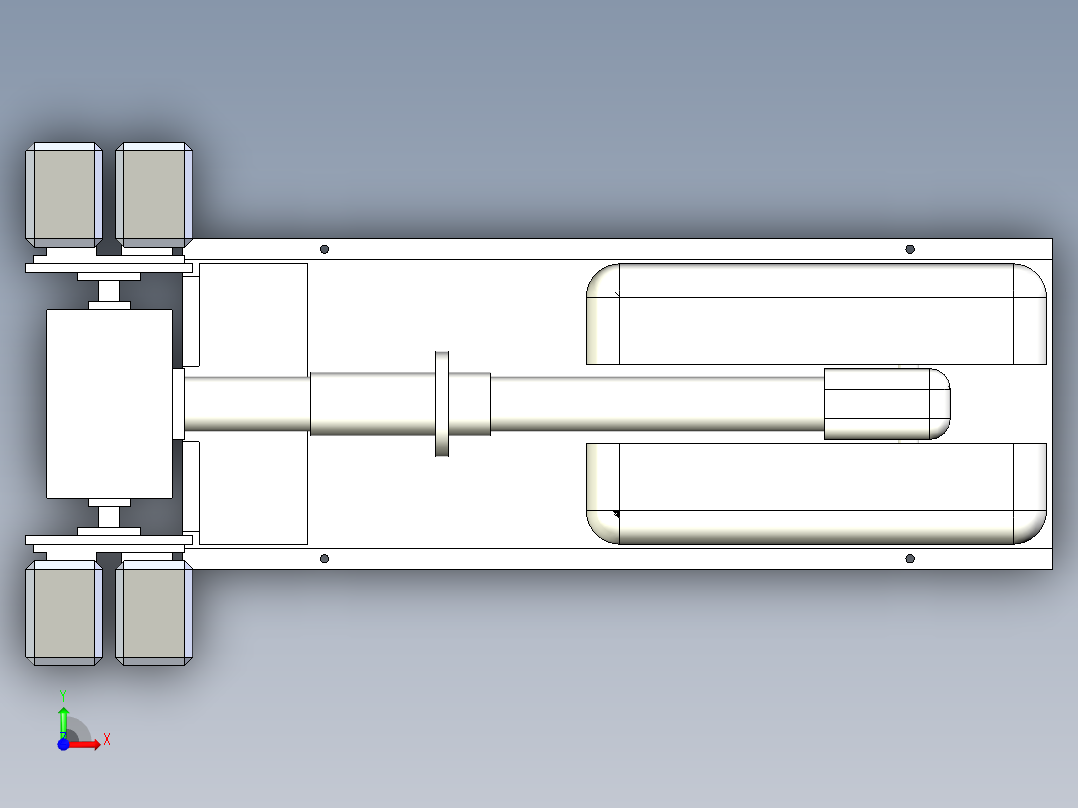 升降照明灯前视图