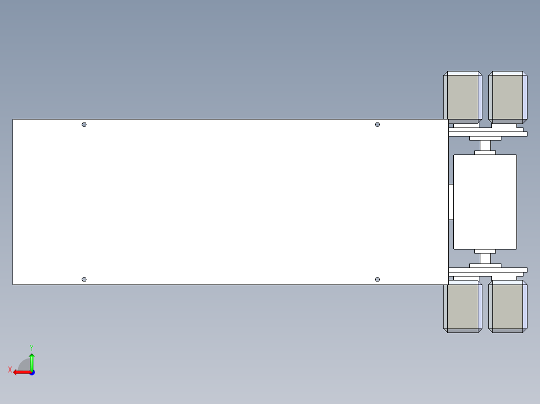 升降照明灯后视图