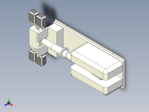 升降照明灯正等轴测缩略图