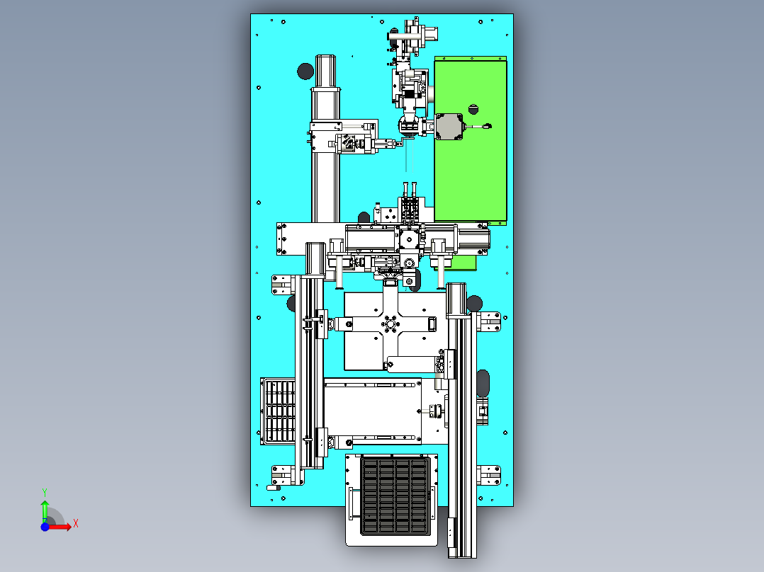 剥线压端子设备3D模型前视图