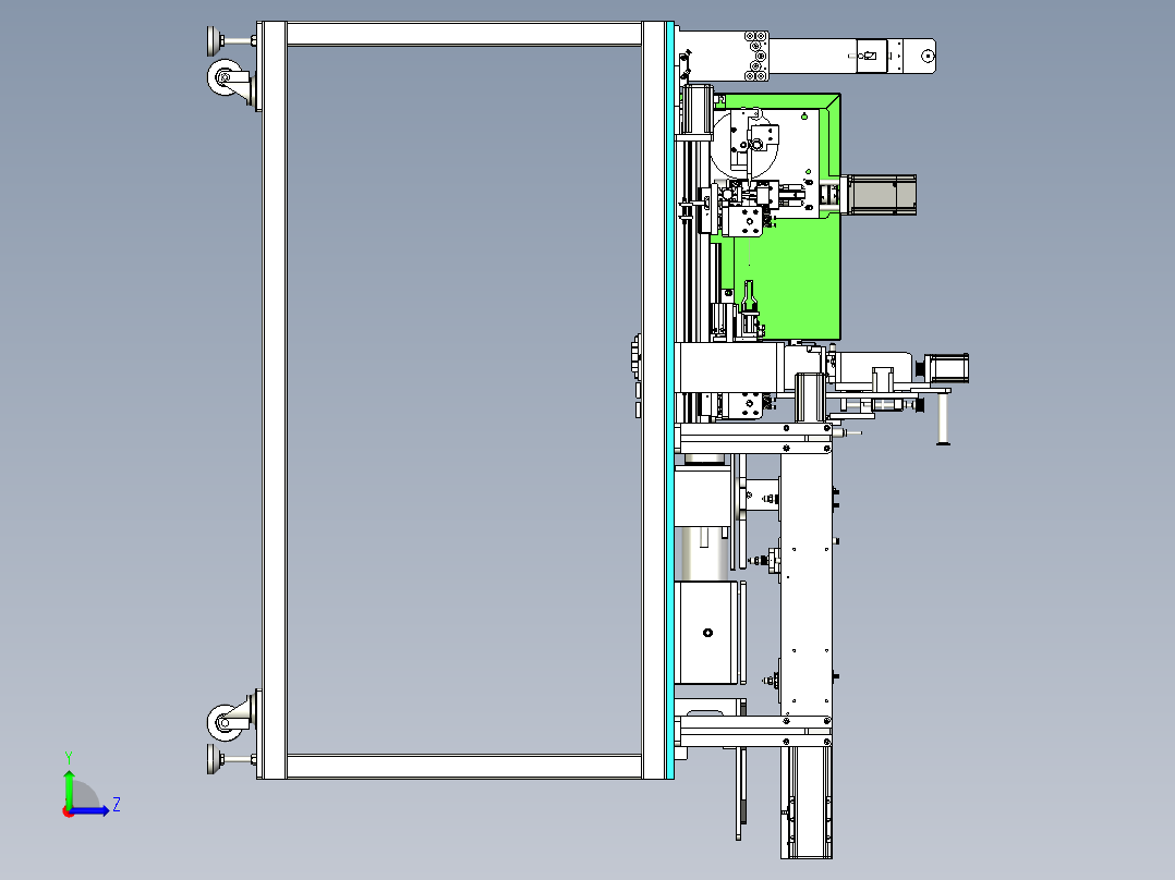 剥线压端子设备3D模型左视图