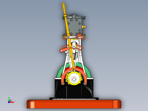 带倒档的微型立式蒸汽机 (1830年)miniature-vertical-模型格式为 stp inventor前视缩略图