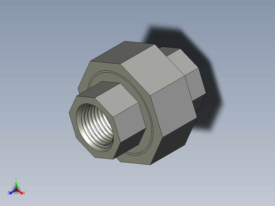 螺纹管活接-等径内丝直通 DN8