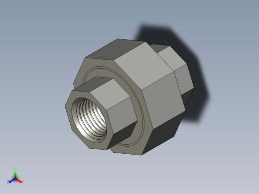 螺纹管活接-等径内丝直通 DN8