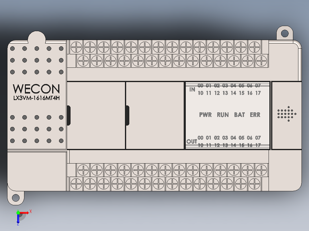 PLC WECON-LX3VM-1616俯视图