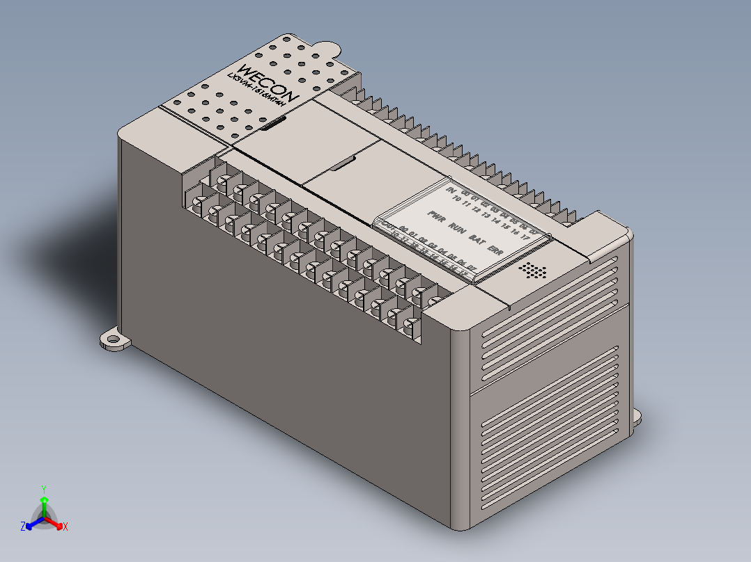 PLC WECON-LX3VM-1616正等轴测图