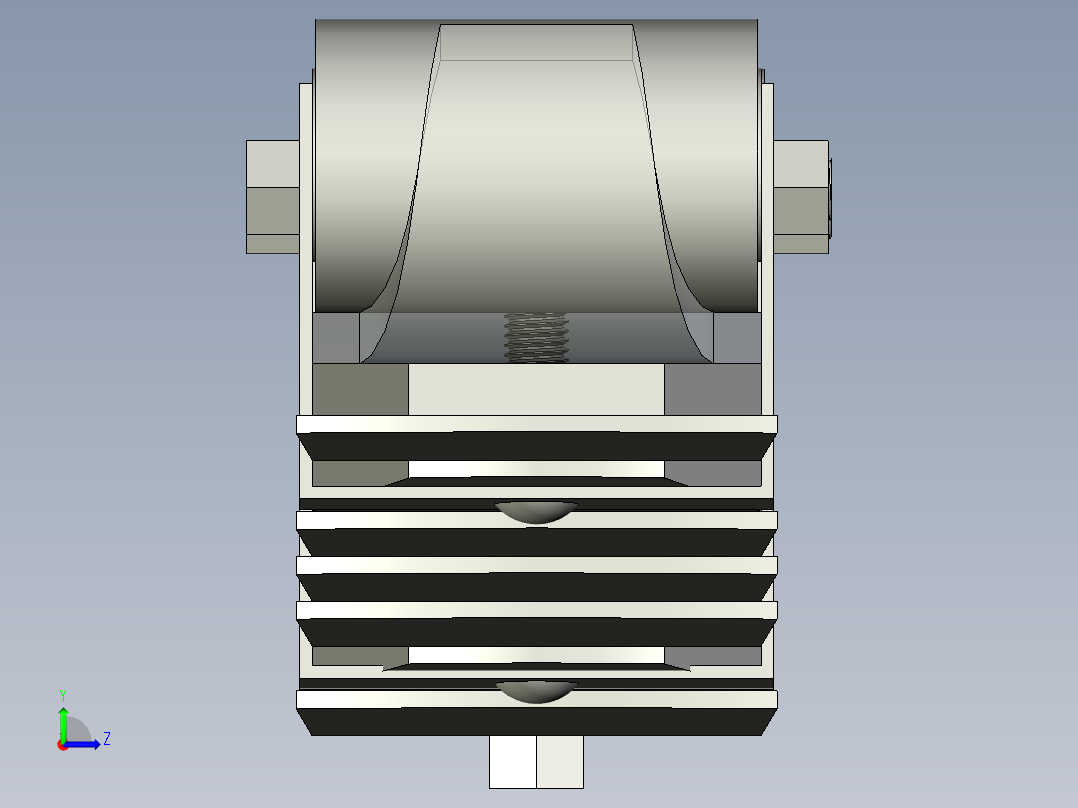 钢板弹簧装配左视图