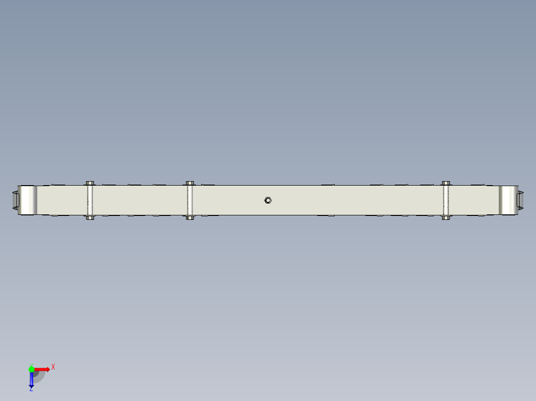 钢板弹簧装配俯视图