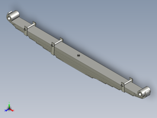 钢板弹簧装配正等轴测缩略图