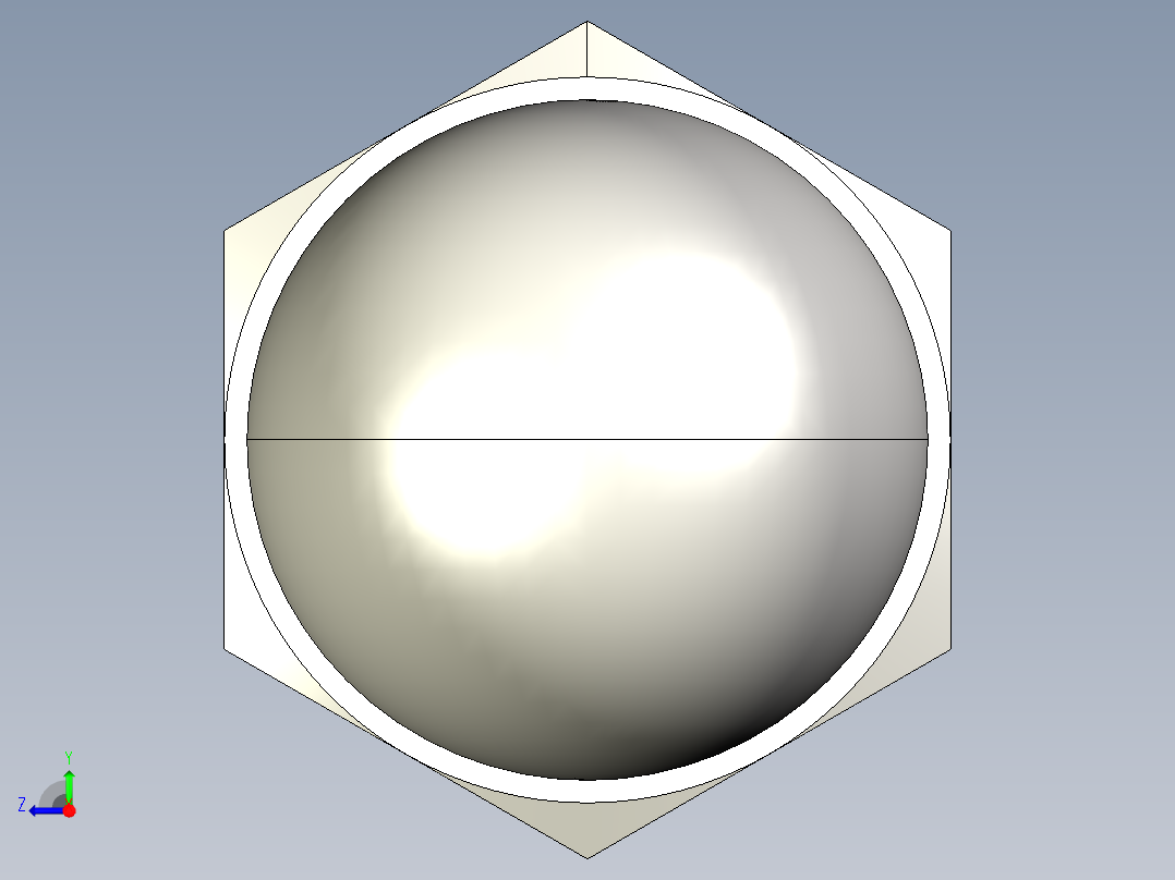 盖冒螺母右视图