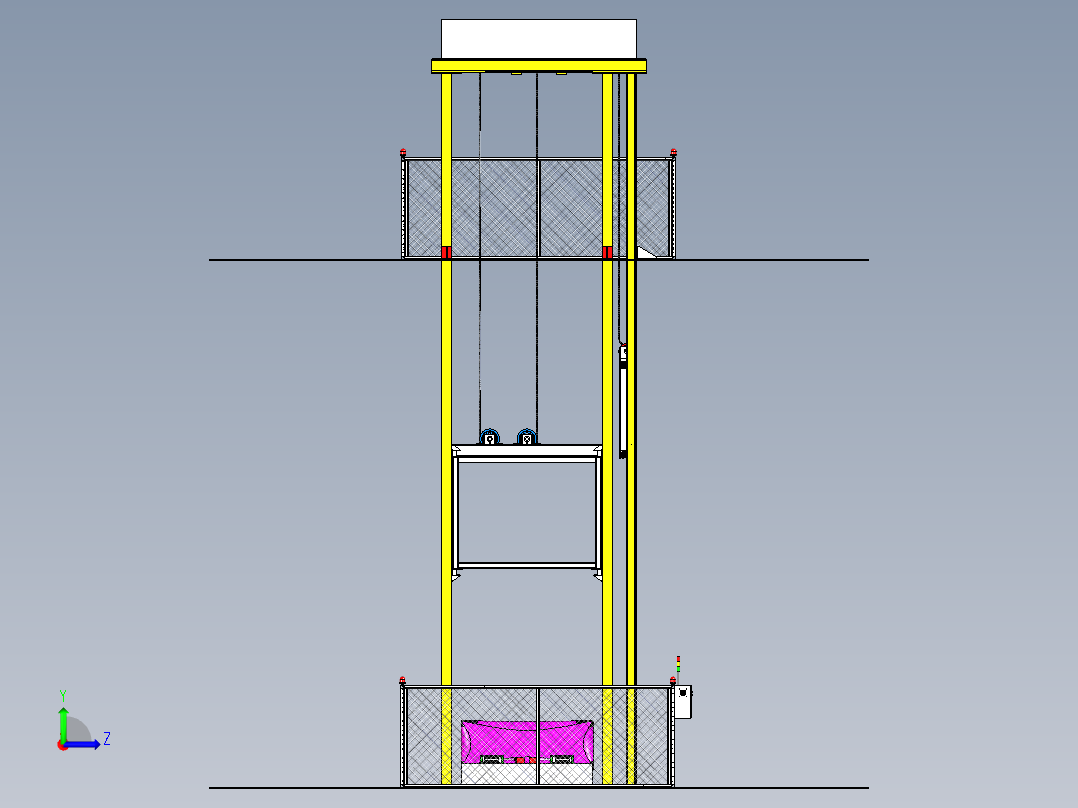 垂直提升机左视图