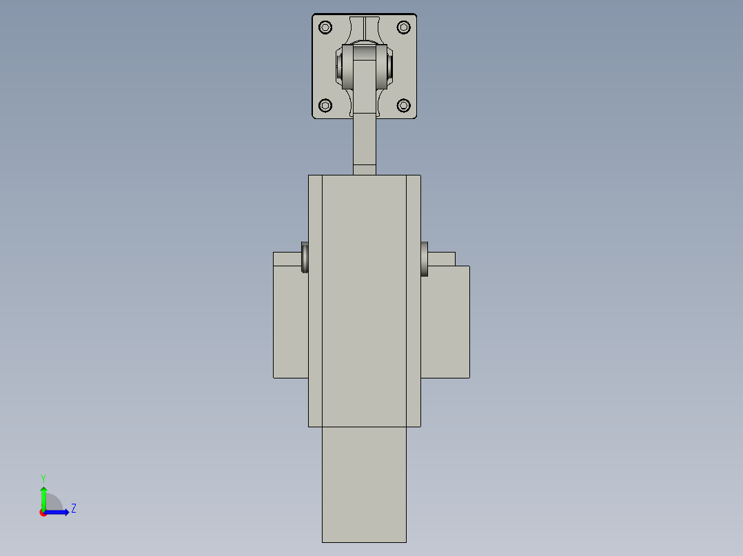 AF机械锁A组合左视图