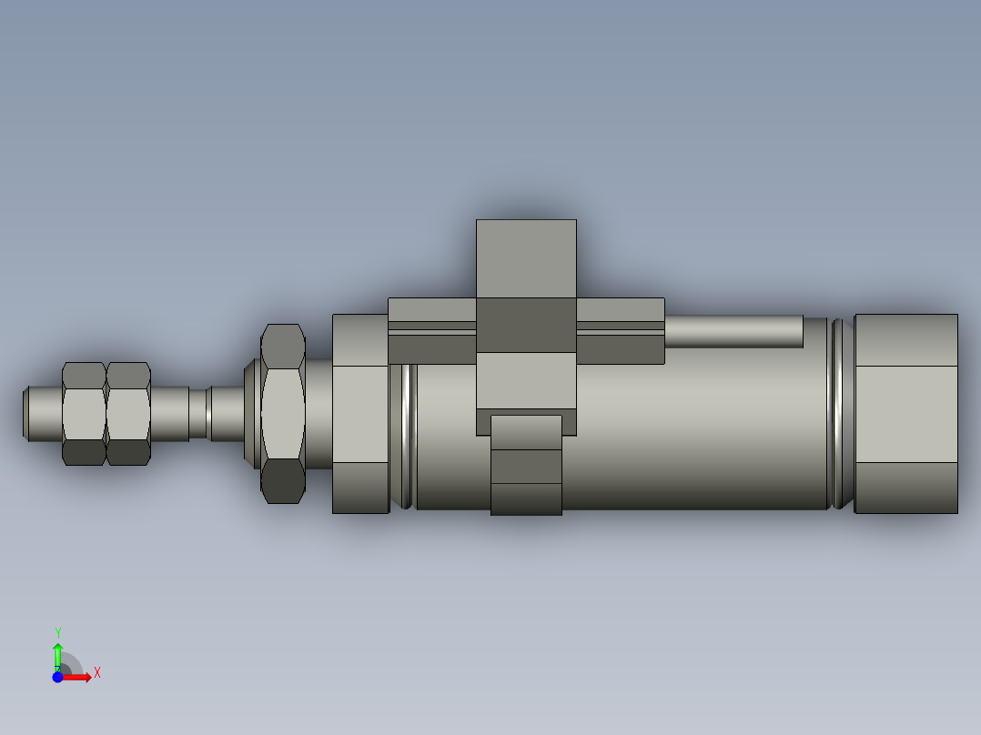 PSB16x10SR(0)+(DMSG-N-1)笔形气缸前视图