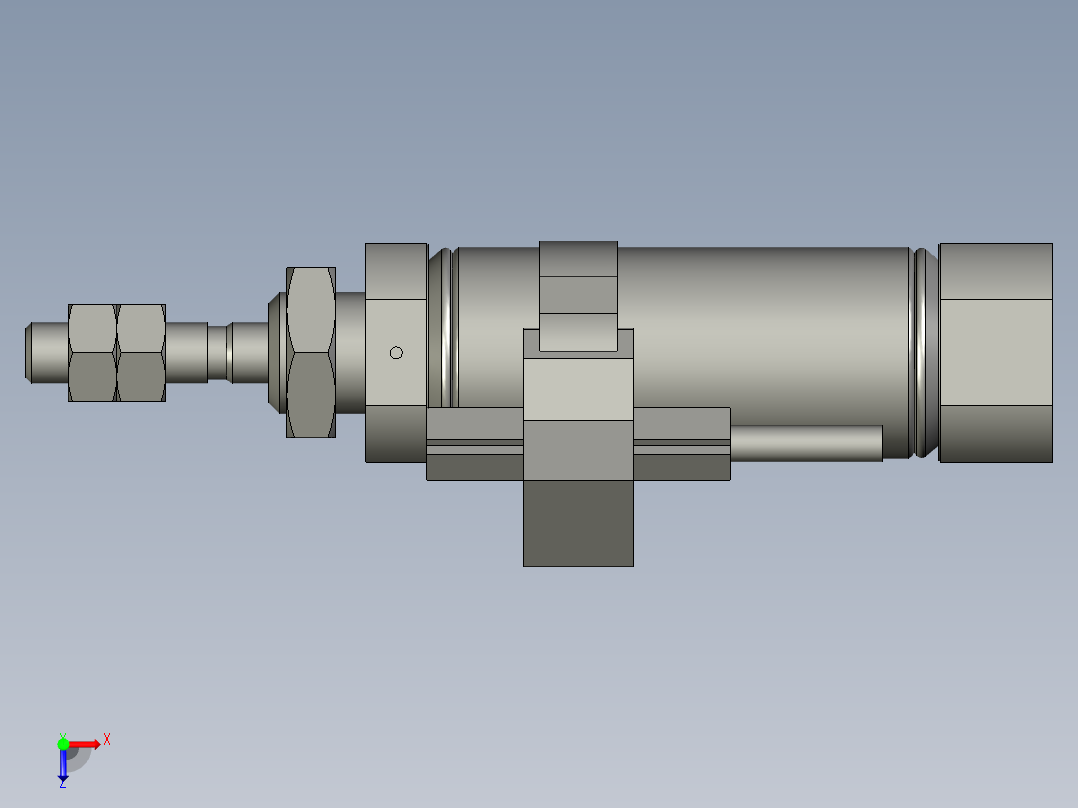 PSB16x10SR(0)+(DMSG-N-1)笔形气缸俯视图