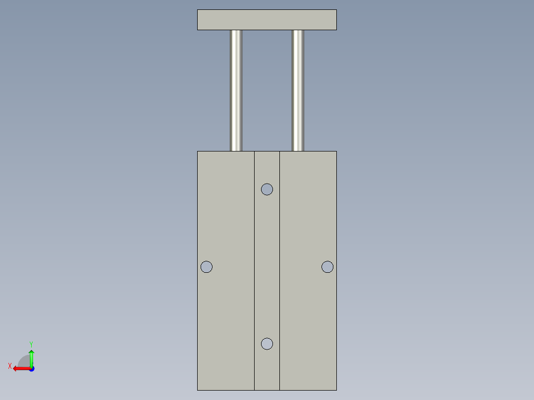双轴气缸(TN16X40)后视图