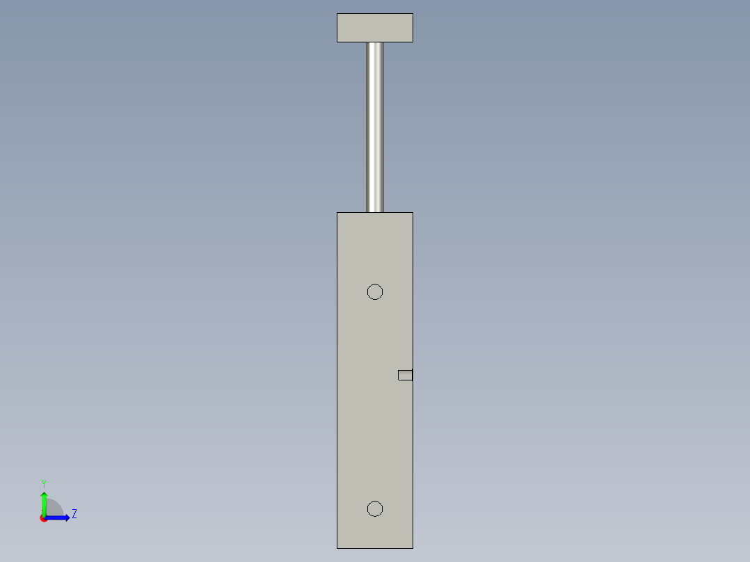 双轴气缸(TN16X40)左视图