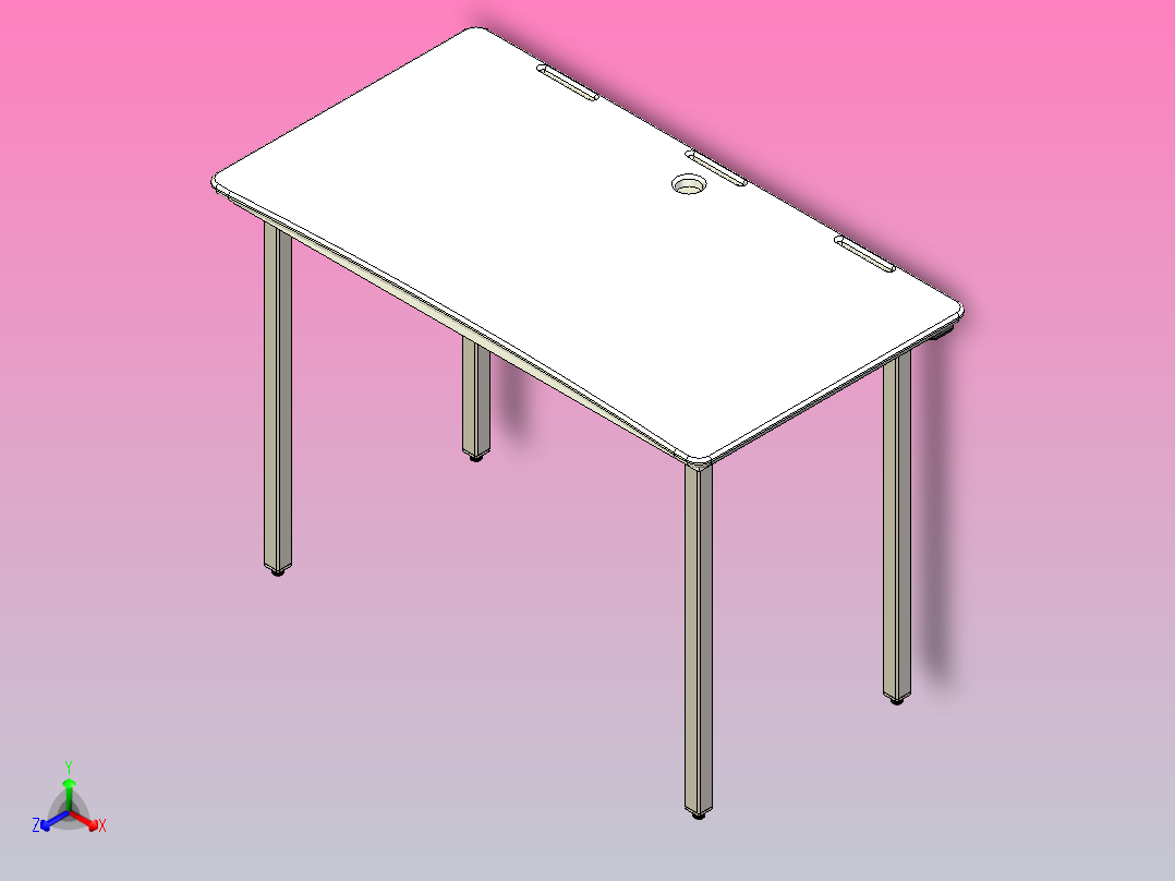 桌子正等轴测图