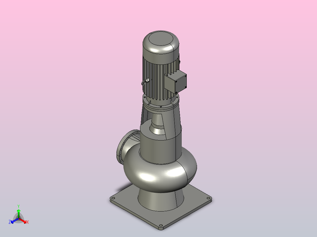 WL(Ⅱ)型系列立式排污泵Ⅱ型-直管[400WLⅡ1500-10-55]主视图