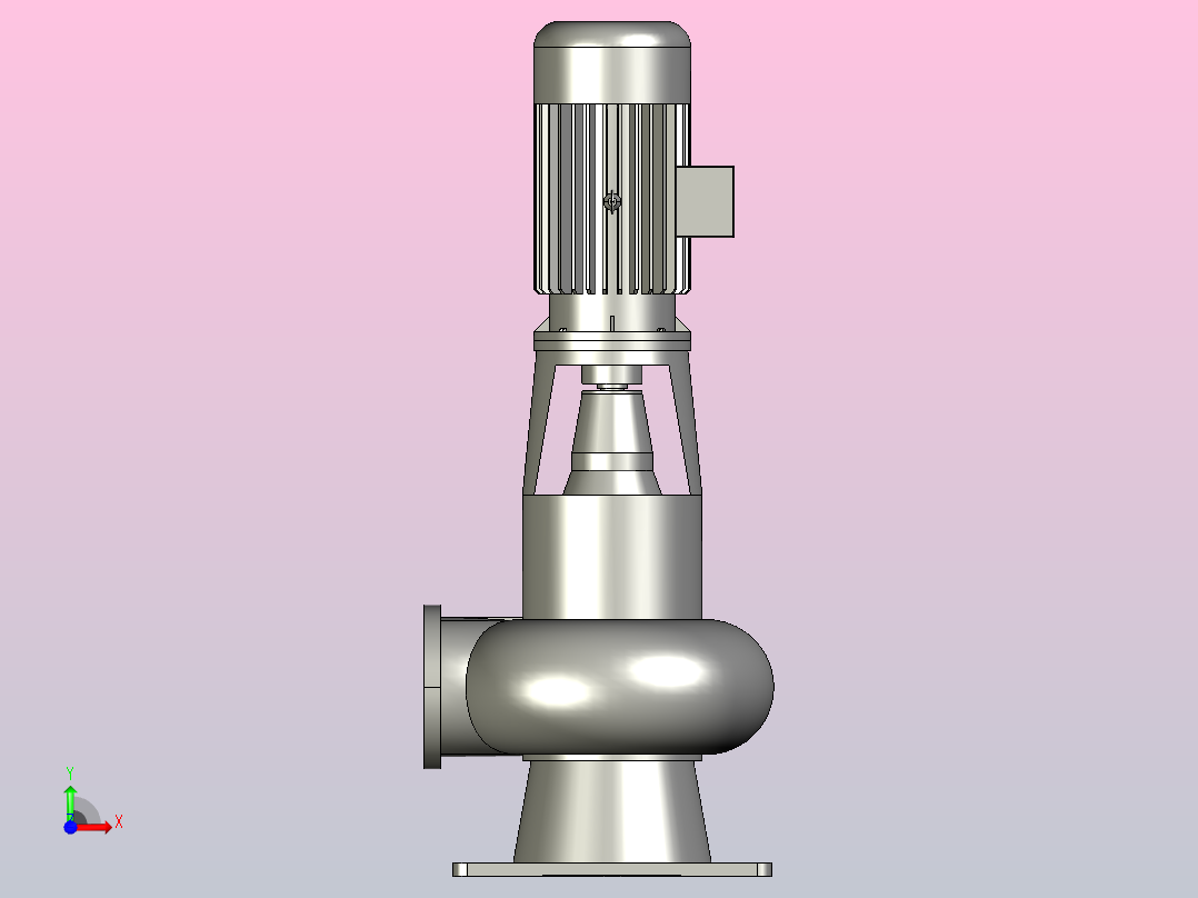 WL(Ⅱ)型系列立式排污泵Ⅱ型-直管[400WLⅡ1500-10-55]前视图