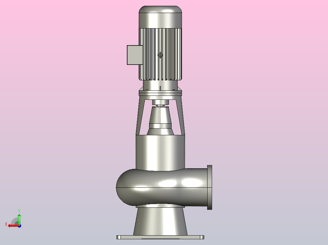 WL(Ⅱ)型系列立式排污泵Ⅱ型-直管[400WLⅡ1500-10-55]后视图