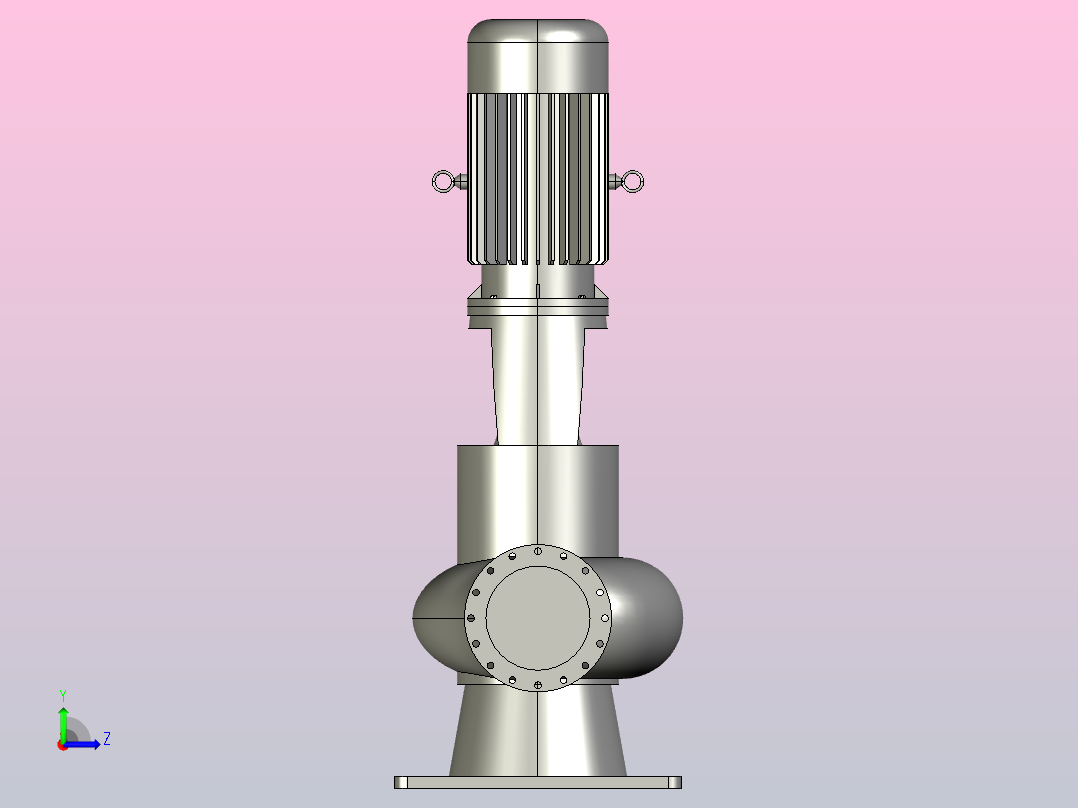 WL(Ⅱ)型系列立式排污泵Ⅱ型-直管[400WLⅡ1500-10-55]左视图