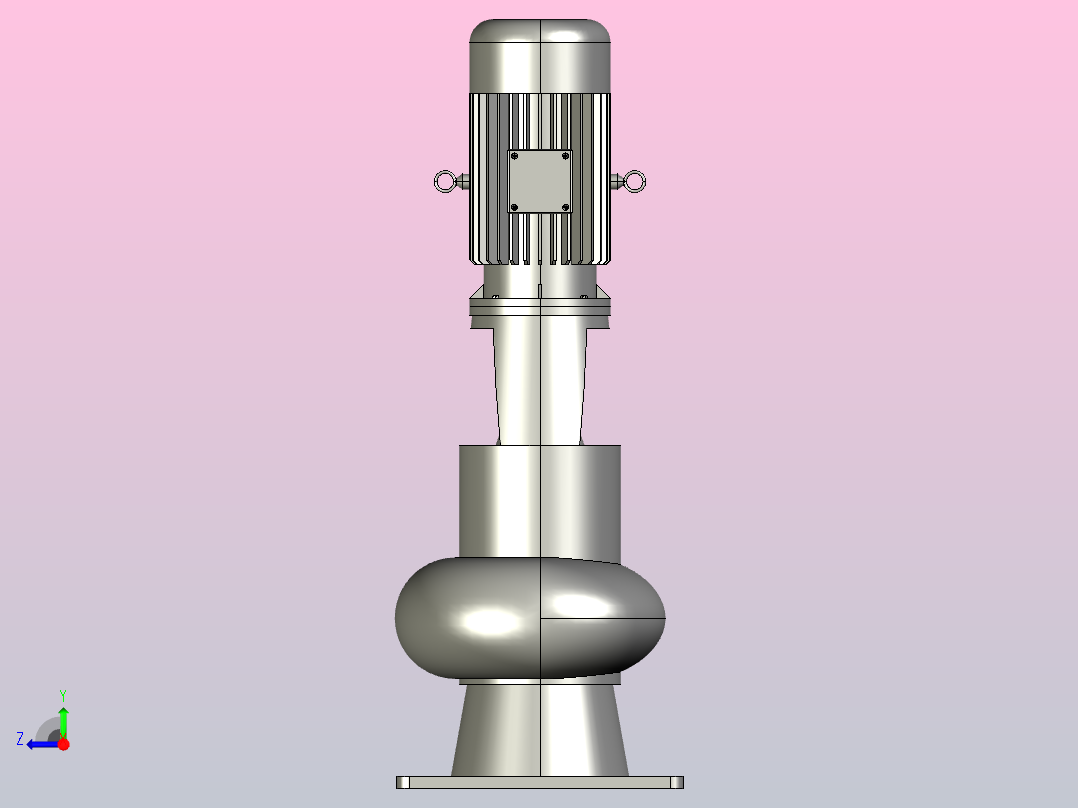 WL(Ⅱ)型系列立式排污泵Ⅱ型-直管[400WLⅡ1500-10-55]右视图