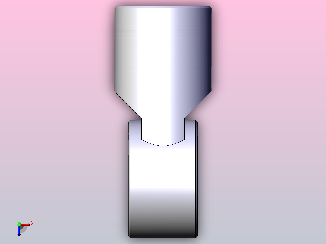 气缸附件I-20单肘接头俯视图