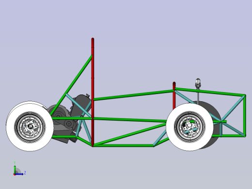 后驱赛车3D模型左视缩略图