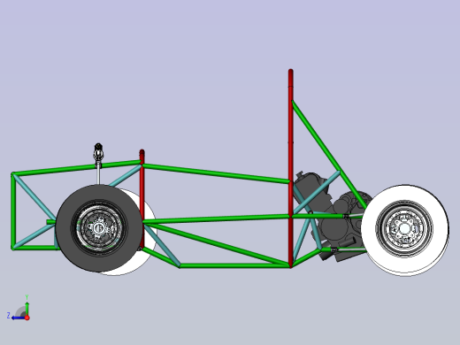 后驱赛车3D模型右视缩略图