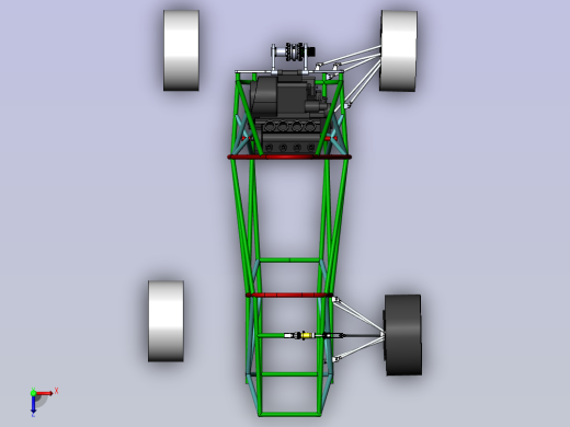 后驱赛车3D模型俯视缩略图
