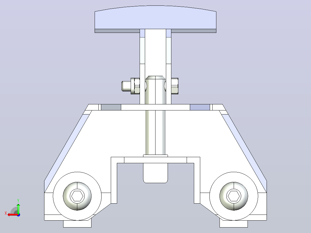 适用于转向脚轮D100／D125 140×110的旋转锁后视图