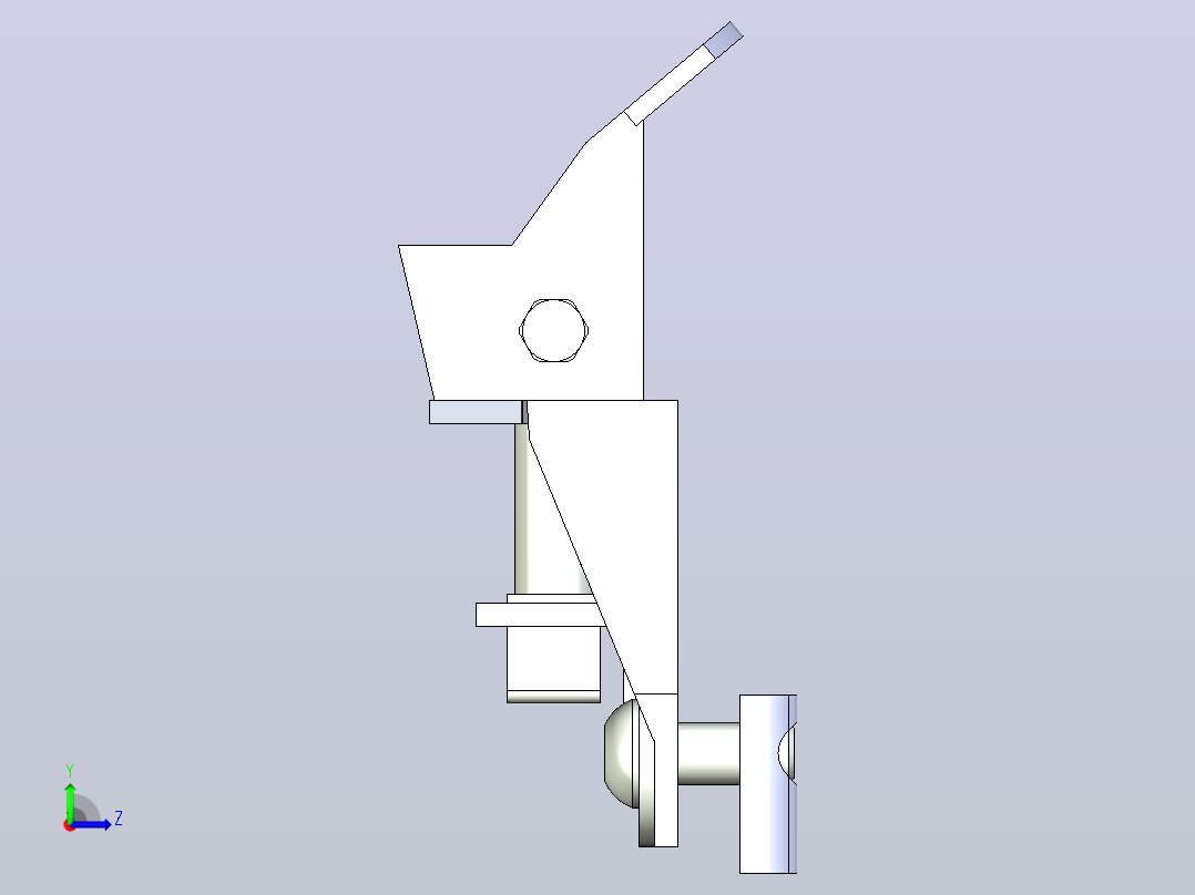 适用于转向脚轮D100／D125 140×110的旋转锁左视图