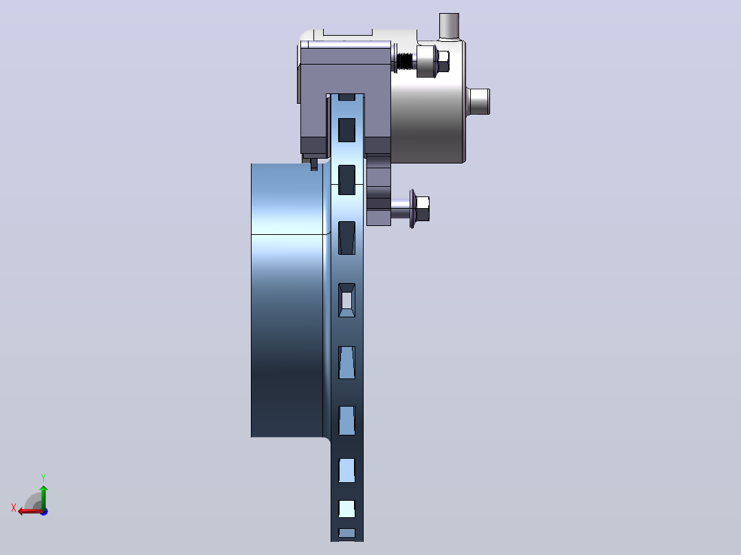 M1375-浮钳盘式制动器（sw16+catia+说明书）后视图
