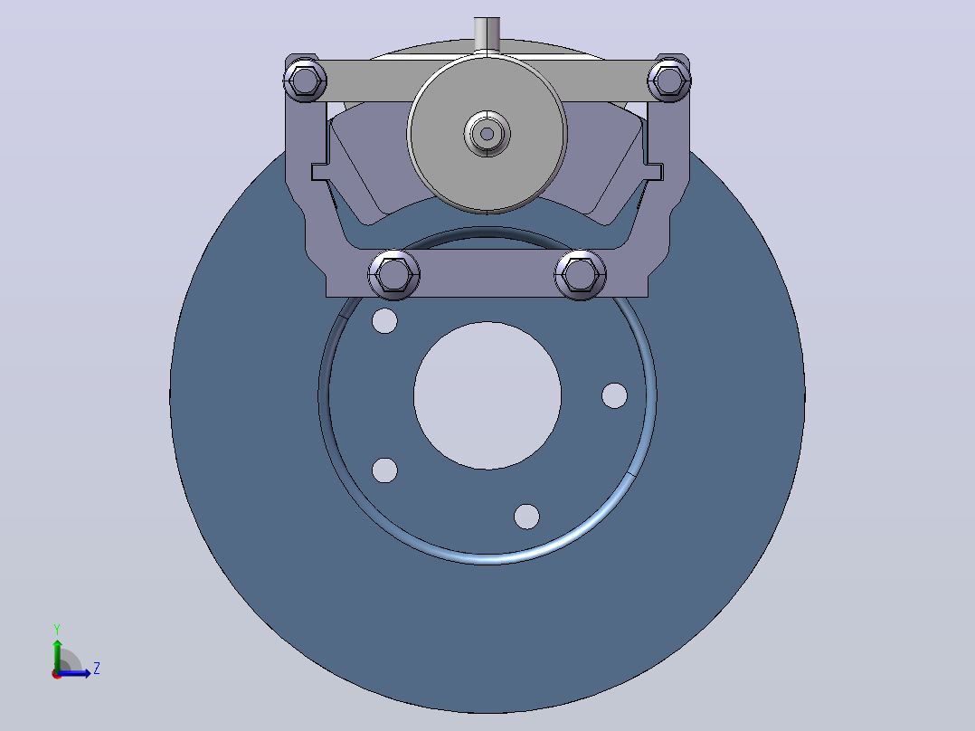 M1375-浮钳盘式制动器（sw16+catia+说明书）左视图