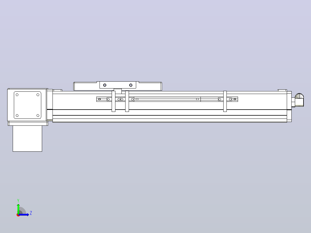 MCB10无尘皮带滑台[MCB10-L32-200-RD-100W-C3]左视图