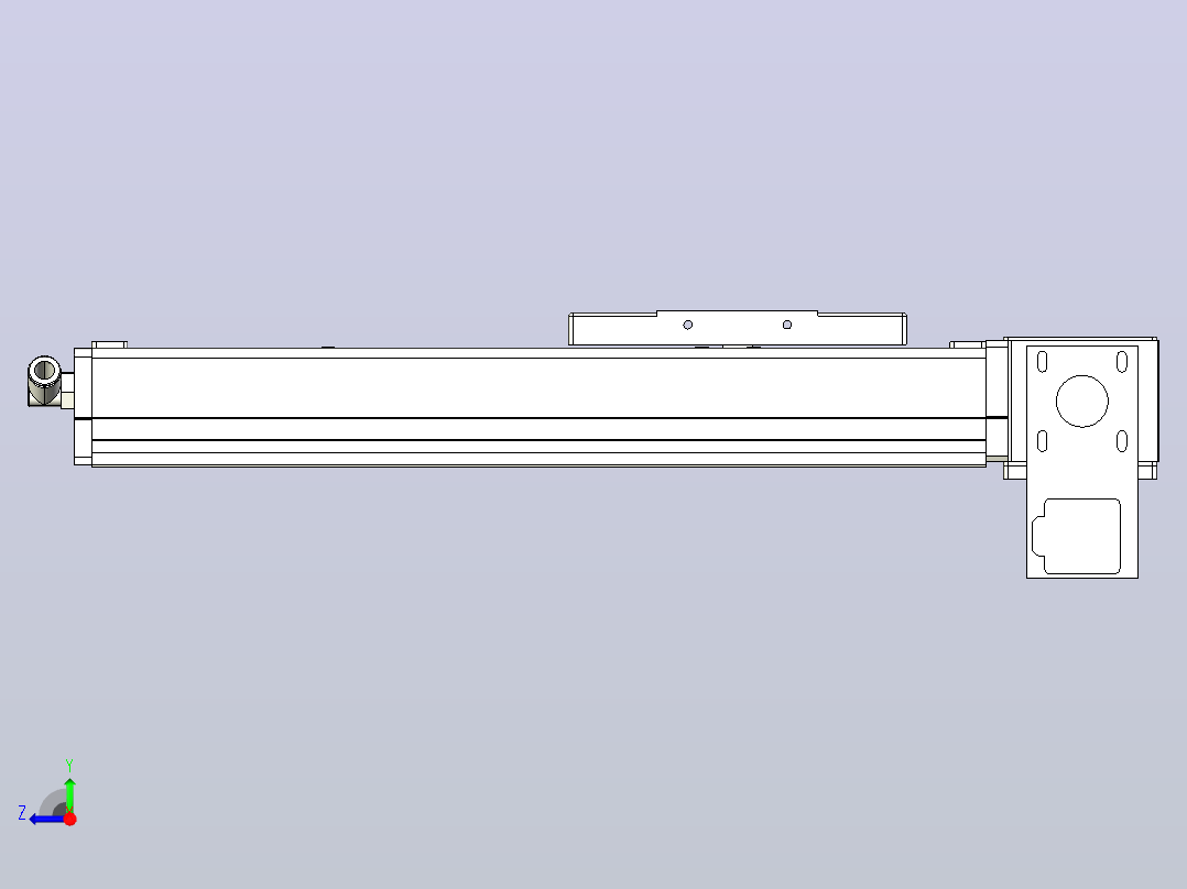 MCB10无尘皮带滑台[MCB10-L32-200-RD-100W-C3]右视图