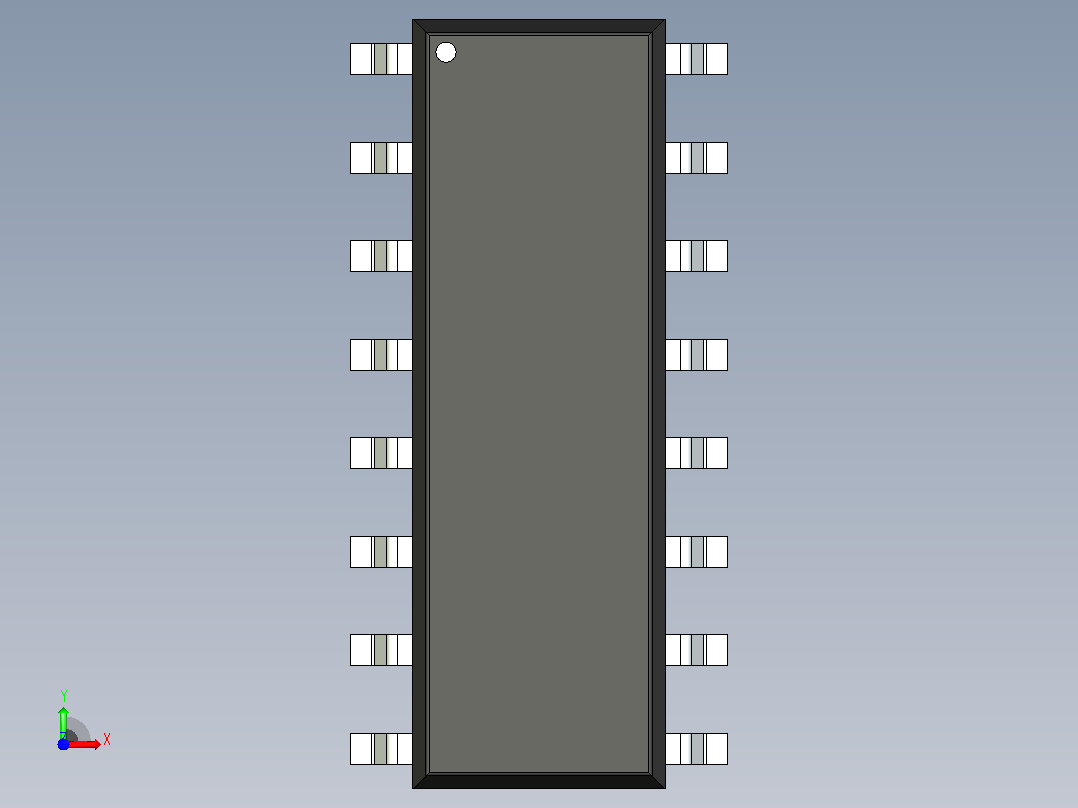 106x SOIC 封装（小外形集成电路）SOIC254P1016X350-16N前视图