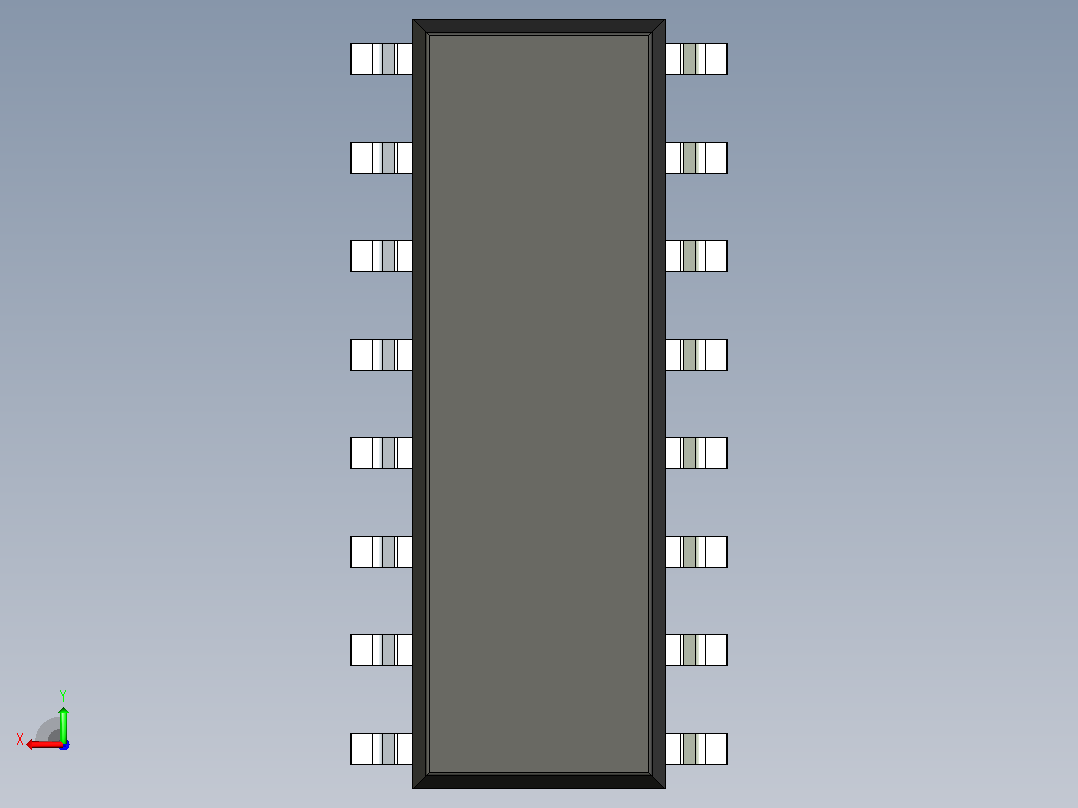106x SOIC 封装（小外形集成电路）SOIC254P1016X350-16N后视图