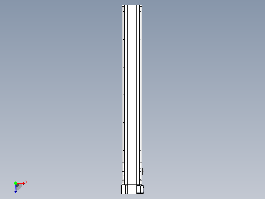 皮带直线轴半封闭可选导轨TPA-HNB-140D-120-L1050-LP-C-P40-N3俯视图
