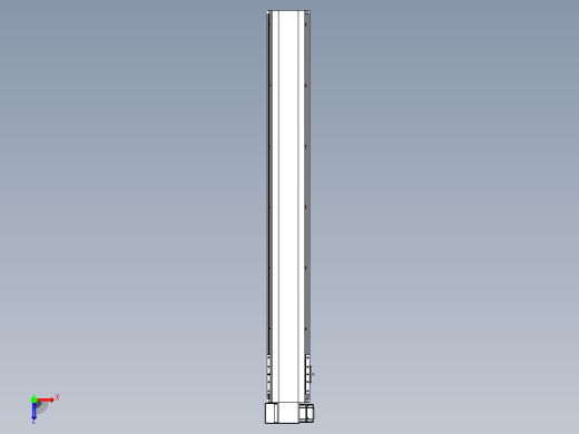 皮带直线轴半封闭可选导轨TPA-HNB-140D-120-L1050-LP-C-P40-N3俯视缩略图