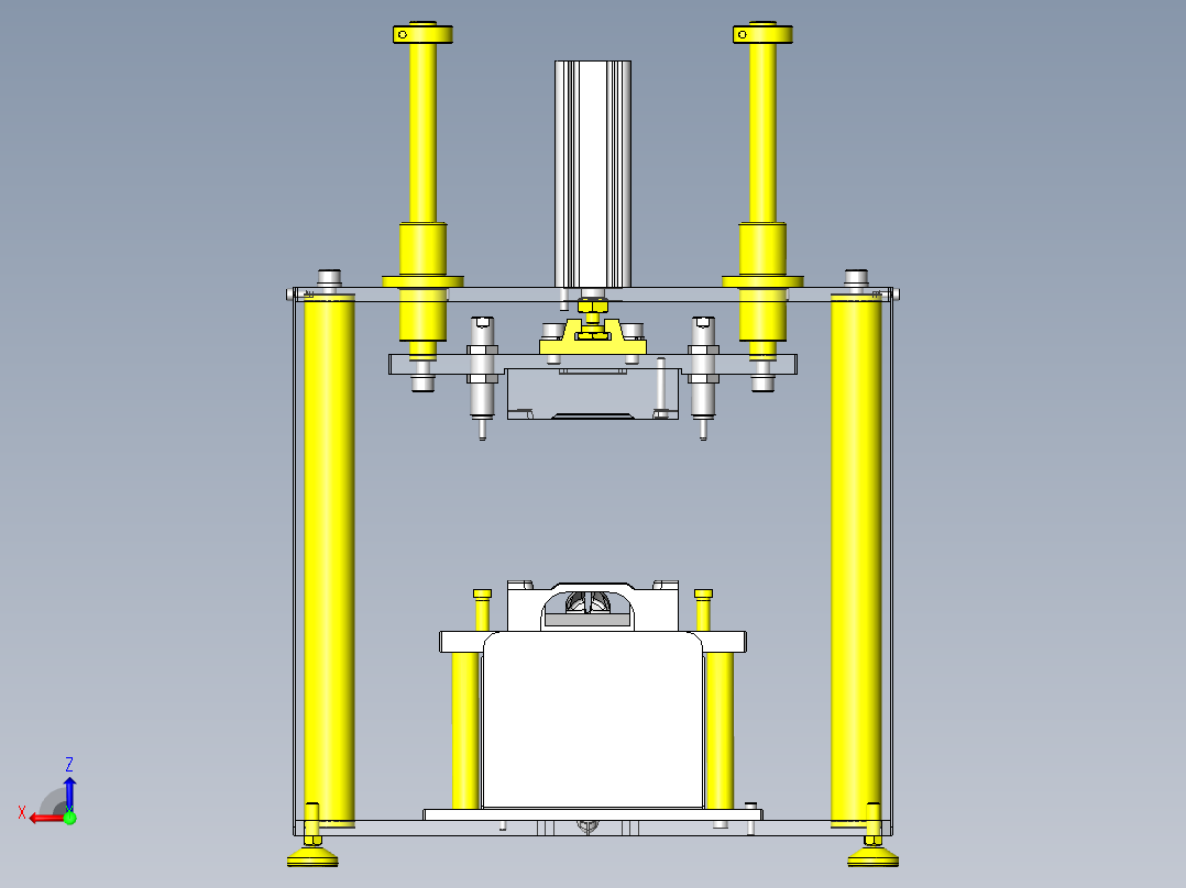 浇口剪钳机构后视图