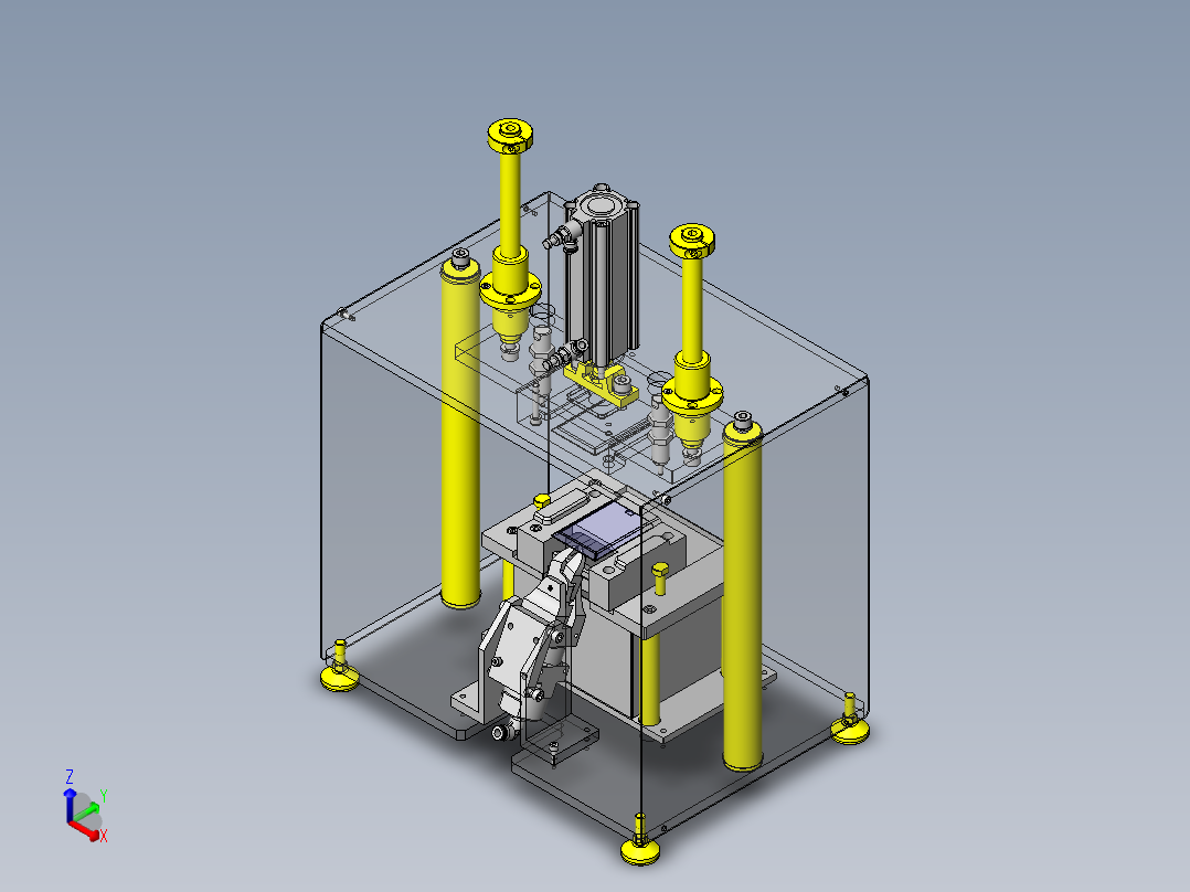 浇口剪钳机构正等轴测图