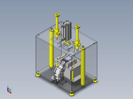 浇口剪钳机构正等轴测缩略图