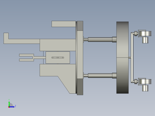超大型工件测量装置设计（cad+pro+说明书）左视缩略图